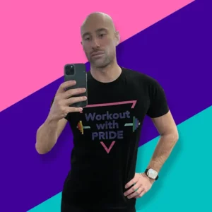 Workout with PRIDE t-shirt in black
